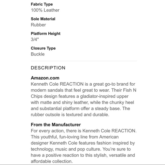 Kenneth Cole REACTION Strappy Platform Pump Heels 6 1/2 - Picture 12 of 12